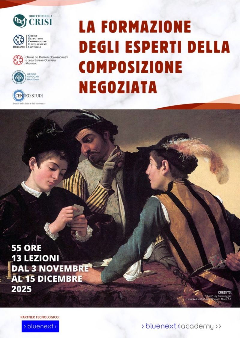 Locandin Corso Esperti organizzato da Diritto della Crisi.